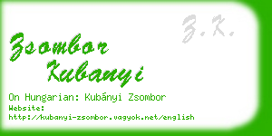 zsombor kubanyi business card